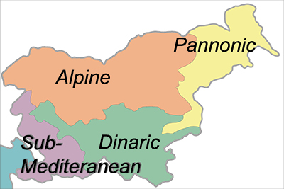 Biogeographical zones in Slovenia